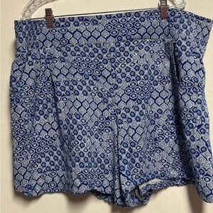 Lane Bryant Blue Geometric Women's Shorts